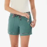 QUECHUA Dámske turistické šortky so 6 vreckami NH500 zelené 2XL · záber 2