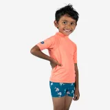 DECATHLON Detské tričko s UV ochranou koralové 4-5 r (103-112 cm) · záber 1