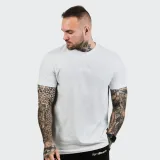 GymBeam Tričko FIT Grey - Velikost: S | Barva: sivá | Hmotnost: 0,14 kg | Balení: 10 · záber 4