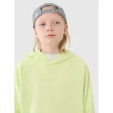 Chlapecká mikina s kapucí 4F JUNIOR SWEATSHIRT M1712-45N-CANARY GREEN NEON · záber 2
