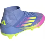 Chlapecké fotbalové kopačky outdoorové ADIDAS F50 League Mid Jr FG MG blue fusion lucid lemon lucid pink · záber 4