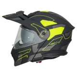 Výklopná moto prilba 3v1 W-TEC Neovu Graphic Farba šedo-červeno-modrá, · záber 2