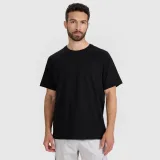 Pánské oversize hladké tričko - černé · záber 1
