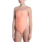 Női egyrészes fürdőruhák NIKE SWIM Ripple Texture PINK GLOW · záber 1