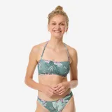 DECATHLON Vrchný diel plaviek Laura Numea bandážový kaki 75C · záber 1