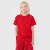 Chlapecké hladké tričko oversize - červené · záber 1