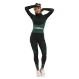 Merco Yoga Sense fitness set dámský zelená tm. POUZE L (VÝPRODEJ) · záber 1
