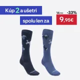 FOUGANZA Detské podkolienky SKS 500 2 páry tmavomodré a sivomodré 35-38 · záber 1