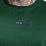 Oversize tričko Iron Aesthetics Major, zelené · záber 2