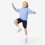DECATHLON Unisex detská oversize mikina s kapucňou bledomodrá 7-8 r (123-130 cm) · záber 2