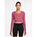 Dámské tréninkové tričko s dlouhým rukávem NIKE PRO W NP DF LS TOP GG SHINE SWEET BEET RUSH MAROON WHITE · záber 2