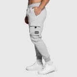 Pánske tepláky Iron Aesthetics Cargo Joggers, sivé · záber 4