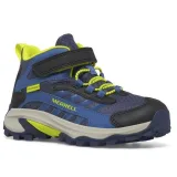 Chlapecká kotníková turistická obuv MERRELL Moab Speed 2 Mid A C WTRPF K navy hiviz · záber 6