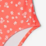 DECATHLON Dievčenské jednodielne plavky Lila Daisy koralové 5-6 r (113-122 cm) · záber 2