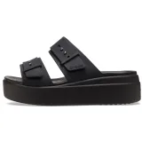 Dámské sandály na platformě (módní obuv) CROCS Brooklyn Buckle Low Wedge W black · záber 3