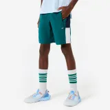 DECATHLON Detské priedušné šortky na cvičenie unisex modro-biele 8-9 r (131-140 cm) · záber 1