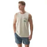 Pánske tielko 4F TSHIRT-WSS24TTSHM1319-83S-BEIGE · záber 1
