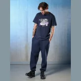 T-shirt regular s potlačou pánsky - tmavomodrý · záber 6
