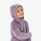 QUECHUA Detská turistická mikina NH500 fleecová 2 - 6 rokov fialová 2-3 r (89-95 cm) · záber 2