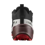 Pánská běžecká trailová obuv SALOMON Cross Hike 2 GTX black bitter chocolate fiery red · záber 5