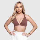 Športová podprsenka Iron Aesthetics Delta, hnedá · záber 7