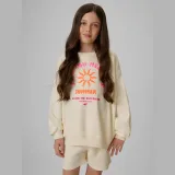 Dívčí tepláková mikina loose bez kapuce - bílá · záber 1