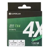 CAPERLAN Spletaná šnúra na prívlač TX4 žltozelená 130 m 30/100 · záber 2