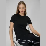 T-shirt regular s potlačou dámsky - čierny - Farba: čierna · záber 1