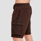 GymBeam Utility Shorts Brown - Barva: Hnedá | Hmotnost: 0,52 kg · záber 4