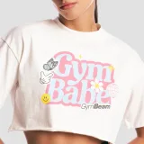 GymBeam Dámské tričko GymBabe Cream - Velikost: XS | Barva: Béžová | Hmotnost: 0,1355 kg | Balení: 125 · záber 2