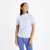 FOUGANZA Dámske jazdecké tričko s krátkym rukávom bledofialové 2XL · záber 1