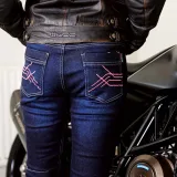 Dámske moto jeansy W-TEC Rafael Farba modrá, · záber 3