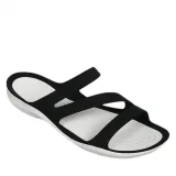 Dámské pantofle (plážová obuv) CROCS Swiftwater Sandal W black white · záber 1