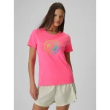 Dámské tričko s krátkým rukávem 4F TSHIRT F2718-55S-HOT PINK · záber 2