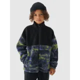 Chlapecká fleecová mikina se zipem 4F JUNIOR FLEECE-JWAW24TFLEM246-20S-DEEP BLACK · záber 2