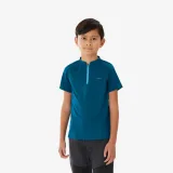 QUECHUA Detské turistické tričko MH900 7-15 rokov modré 10-11 r (141-150 cm) · záber 1