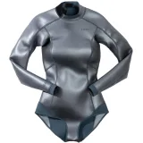 SUBEA Dámsky neoprénový top s dlhým rukávom na freediving FRD500 glide skin 1,5mm sivý M · záber 2