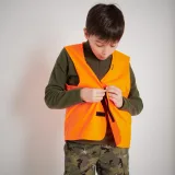 SOLOGNAC Detská poľovnícka vesta fluorescenčná oranžová 8 rokov · záber 2