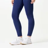 DOMYOS Dámske športové legíny s elastickým pásom tmavomodré M - W30 L31 · záber 2