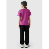 Dívčí tepláky 4F JUNIOR TROUSERS-JWAW24TTROF754-20S-DEEP BLACK · záber 2