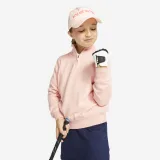 INESIS Detský golfový pulóver do vetra MW500 ružový 8-9 r (131-140 cm) · záber 1