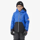 WEDZE Detská bunda SNB 500 na snowboard modrá s potlačou 6 rokov · záber 1