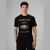 T-shirt regular s potlačou pánsky - čierny · záber 3