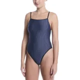 Női egyrészes fürdőruhák NIKE SWIM Ripple Texture SLATE · záber 1