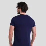 GymBeam Strong Tomorrow T-shirt Navy Blue - Velikost: S | Barva: Modrá | Hmotnost: 0,198 kg · záber 3