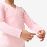 DOMYOS Dievčenská baletná zavinovacia blúzka ružová 12-13 r (149-159 cm) · záber 2