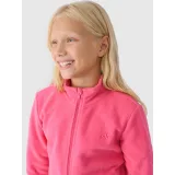 Dívčí fleecová mikina se zipem 4F JUNIOR FLEECE-JWMM00TFLEF261-55S-HOT PINK · záber 5