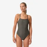 DECATHLON Dámske jednodielne plavky Lexa kaki S · záber 1