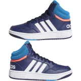 Chlapecká rekreační obuv ADIDAS Hoops 3.0 Mid K dark blue blue rush turbo · záber 4