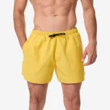 DECATHLON Pánske krátke boardové šortky 100 Hendaia sivo-žlté M · záber 1